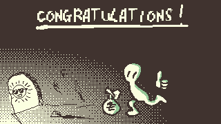 victory screen for coin quest